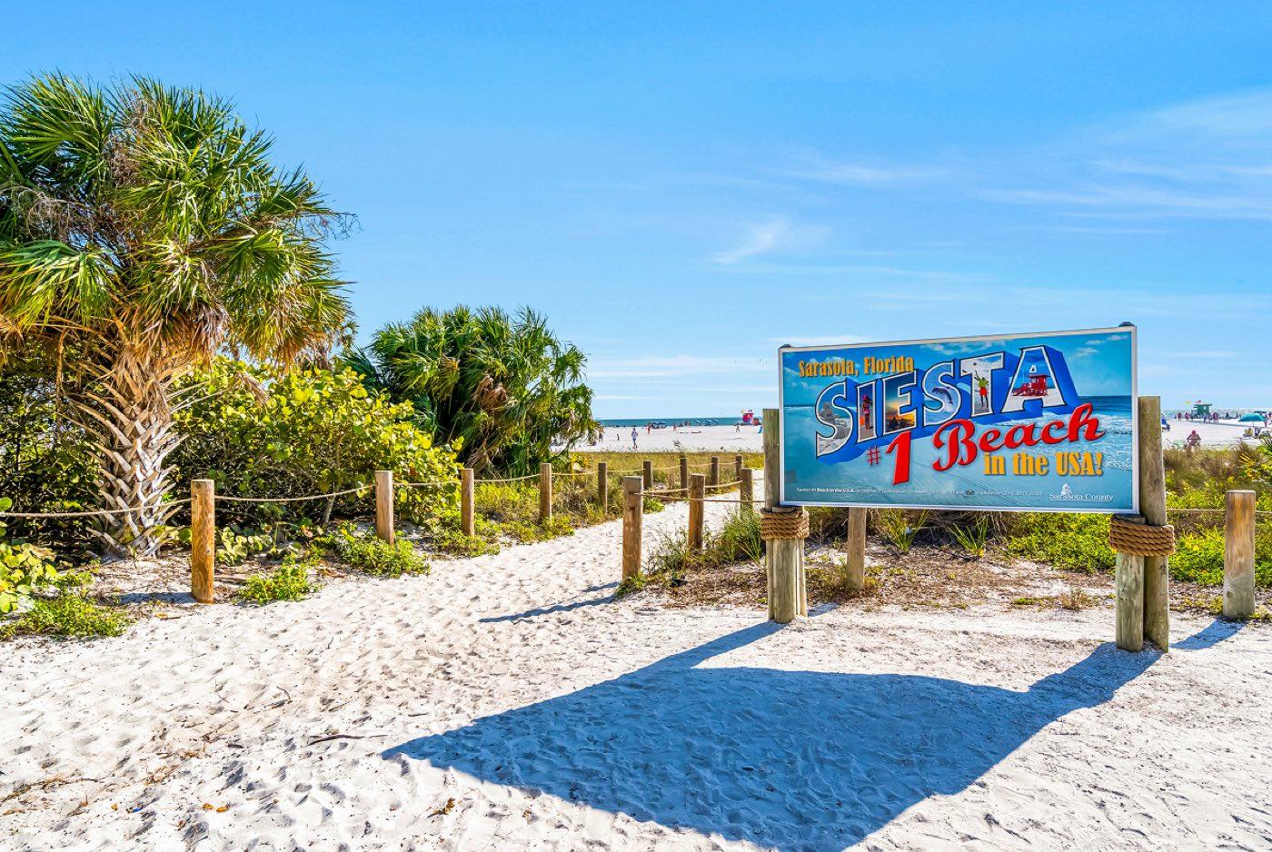 Beach path through the dunes on Siesta Key